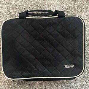 Quilted Black Cosmetic/Toiletry Bag